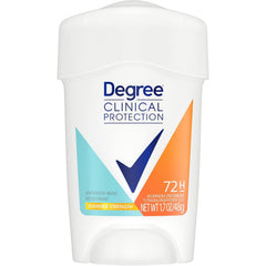 Degree Clinical Protection front label highlighting odor and sweat defense
