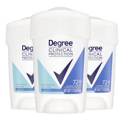 Degree Clinical Protection Shower Clean stick front provides all-day protection for an active lifestyle.