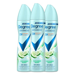 Degree Cucumber Burst desodorante en lata, protección duradera para días activos.