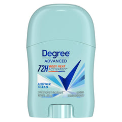 Degree antitranspirante, botella de 0,5 oz con aroma floral fresco para uso diario.