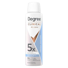 Degree desodorante seco, protección 96h, Algodón Fresco en aerosol.