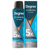 Desodorante Degree, spray seco en bote, frescura helada para todo el día.