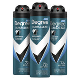 Degree Men UltraClear empaque del desodorante con protección para prendas oscuras.