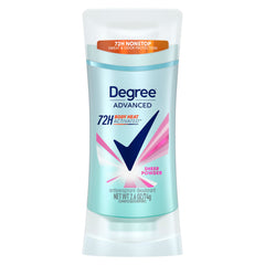 Degree Sheer Powder Advanced Protection stick front view for all-day freshness.