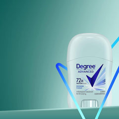 Degree Shower Clean scent bottle highlights refreshing fragrance.