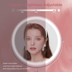 DEIOVWXS lighted makeup mirror offers 1x magnification for full-face viewing