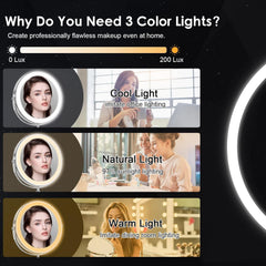 DEIOVWXS mirror features 360° rotation for flexible viewing angles.