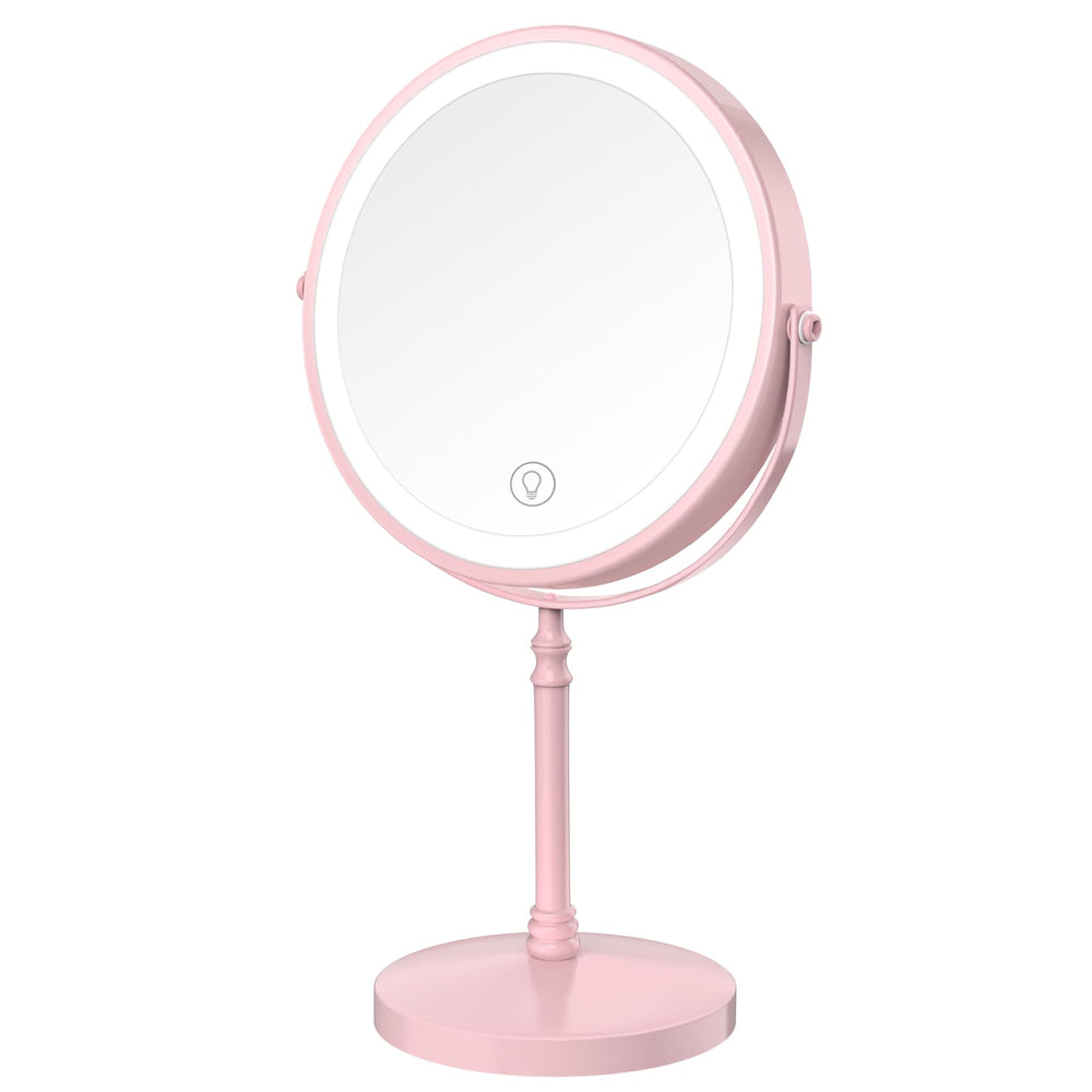DEIOVWXS lighted makeup mirror with 360° rotation for flexible angles
