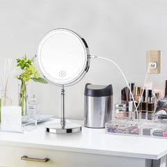 DEIOVWXS cable in use with MM-M mirror during makeup routine