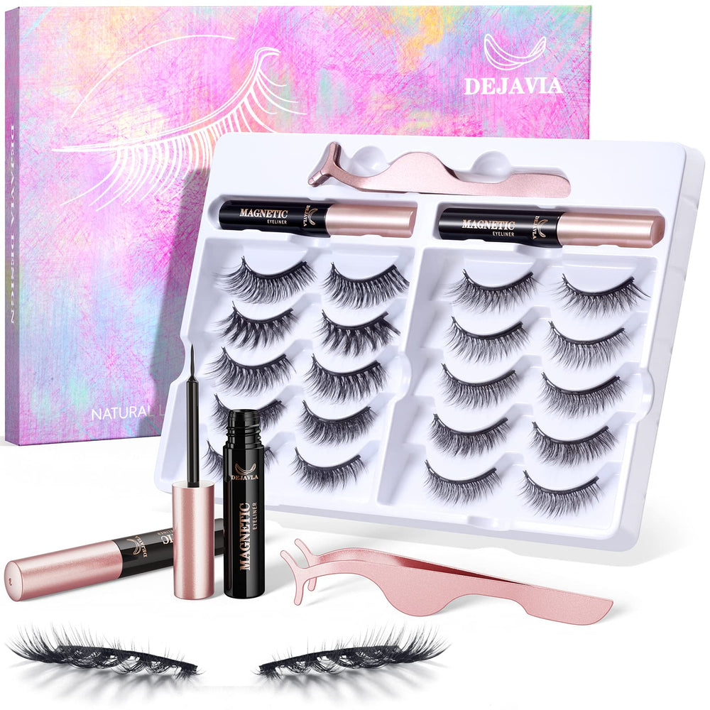 DEJAVIA magnetic lashes ten-pairs pack for reusable daily wear