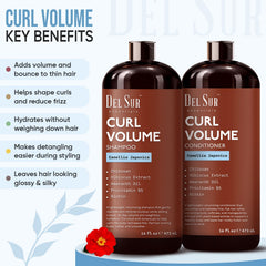 DEL SUR Curly Conditioner bottle provides detangling and softening without weighing down