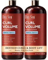 DEL SUR Curly Shampoo bottle demonstrates lightweight cleansing for curls