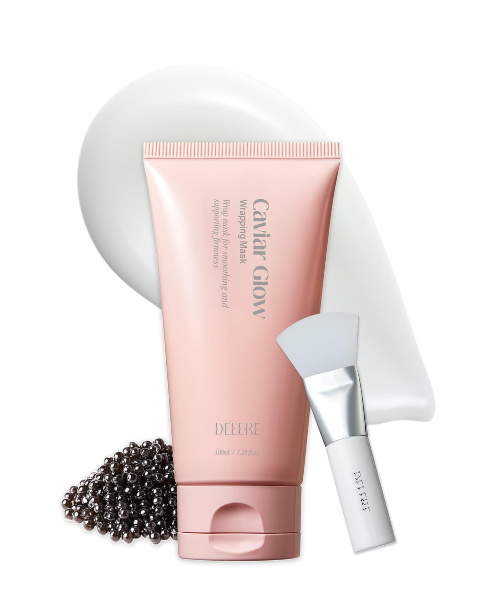 Delere Caviar Glow Wrapping Mask packaging showcasing premium skincare