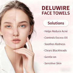 Deluwire skin-safe towels shown fragrance-free for sensitive skin.