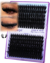 Delyneph fluffy lash clusters with spikes provide soft, voluminous manga-style lashes.