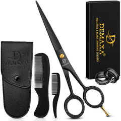 DEMAXA 5-inch beard scissors delivering precise trimming with sharp, clean blades.