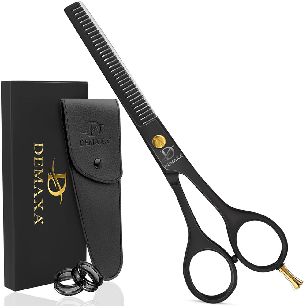 DEMAXA thinning scissors with texturizing blades for precise layering