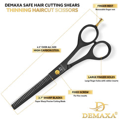DEMAXA texturizing shears with ergonomic handle for comfortable use