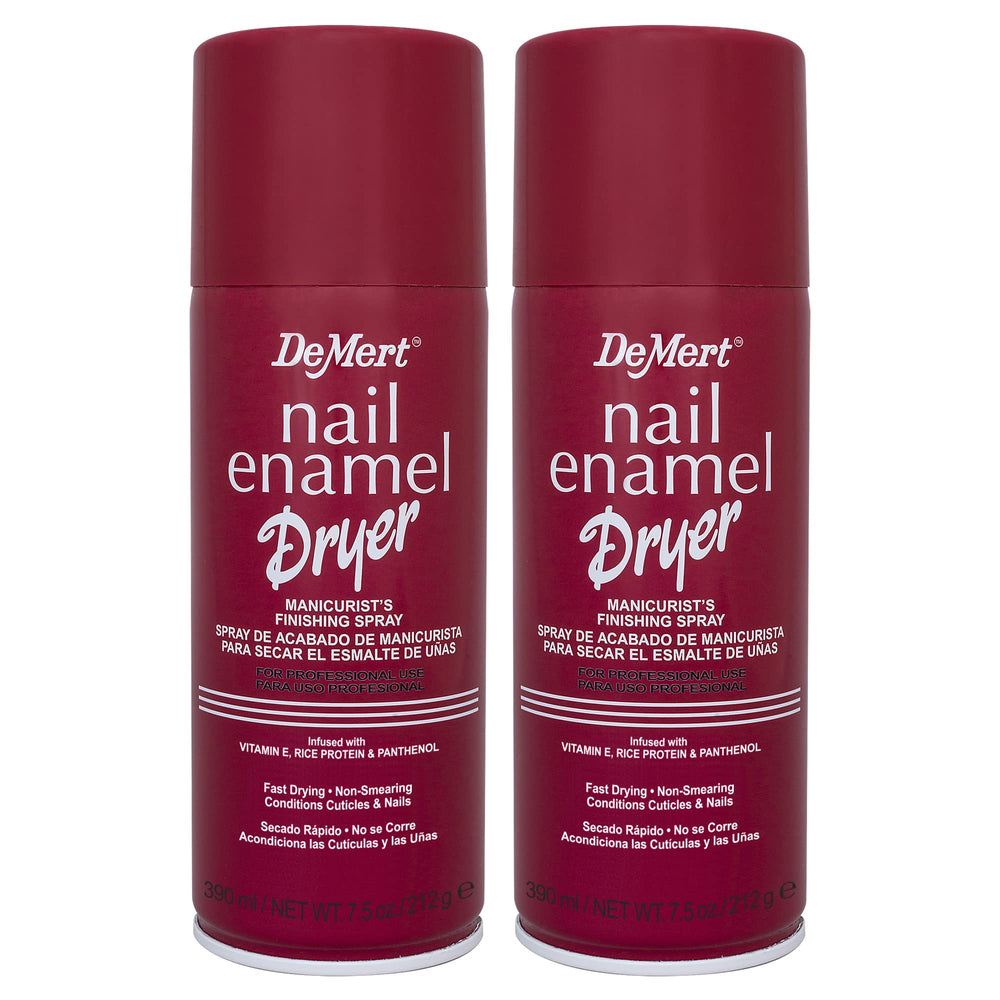 Demert Nail Enamel Dryer Spray 2Pack speeds up dry time for smudge-free polish.