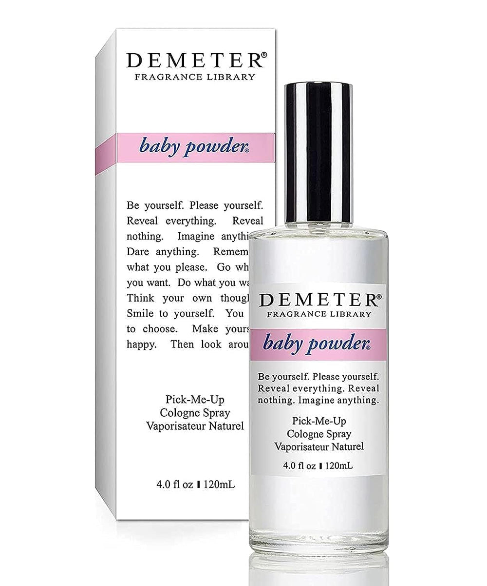 Demeter Baby Powder for Women jar evokes clean powdery scent for daily wear