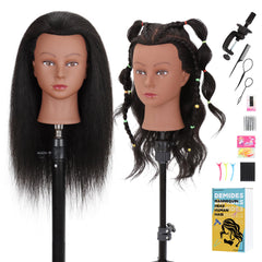 Demides mannequin head 16in real hair for washing and conditioning practice