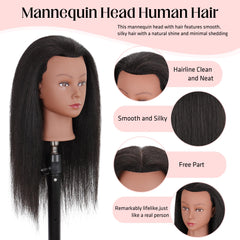 Demides mannequin head with braiding kit stand for hands-on braiding practice