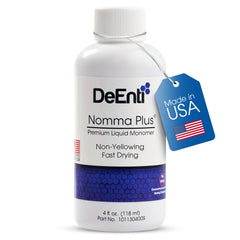 DeEnti Nomma Plus monómero líquido: frasco 4 oz para aplicación suave.