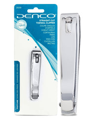 Denco straight cut toenail clipper front view shows precise trimming capability