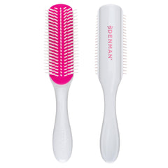 Denman D3 Cherry Blossom brush close-up highlighting detangling pins