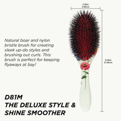 Denman D81M slick back style demonstrates smooth, frizz-free finish.