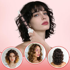 DENVEK 2-in-1 curling iron and brush enables loose curls and volume with ease.