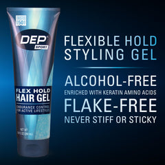 Dep Sport Endurance Gel being used for athletic styling setup