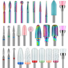 Depvko 30pcs nail drill bits set in a case for easy home use