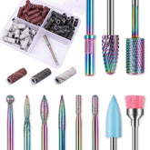 Depvko carbide nail drill bits set closeup showing precision for cuticle shaping