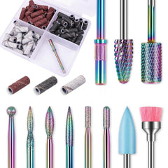 Depvko carbide nail drill bits set closeup showing precision for cuticle shaping