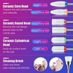 Depvko diamond bits for smoothing and shaping hard gel nails
