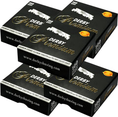 Derby Premium 500 blades pack for straight razors with bulk value
