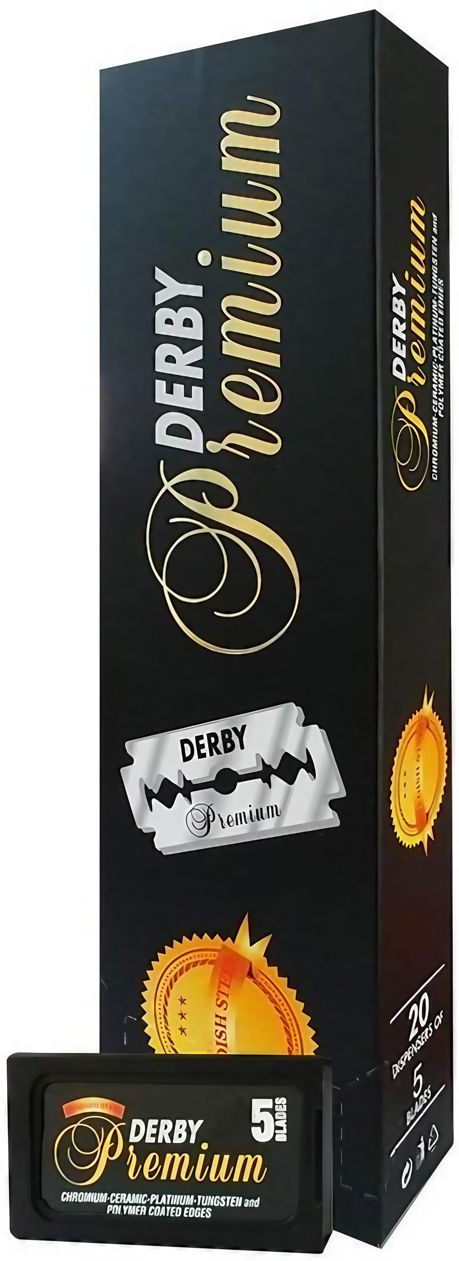 Derby Premium double edge blades pack 1, smooth shave with Swedish steel