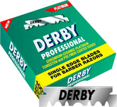 Derby Professional single-edge blades in a 100-count pack for daily shaving.