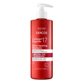 Dercos Collagen Peptide 17, botella frente, cabello más fuerte y saludable.