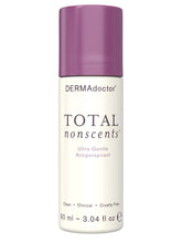 DERMAdoctor Total NonScents bottle front shows unscented protection for sensitive skin.