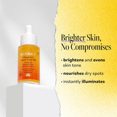 Derma E Aceite Brillo Vitamina C: textura suave para piel suave y radiante.