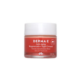 Derma E Anti-Aging Regenerative Night Cream bottle glows with a luminous, firming night treatment.