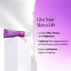 Derma E crema ojos firmante, suaviza líneas finas y mejora la firmeza del contorno.