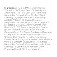 Derma E ingredientes naturales árbol de té y vitamina E para piel nutrida.