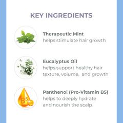 DERMA E Thickening Shampoo front view highlights a sulfate-free formula for fuller-looking hair