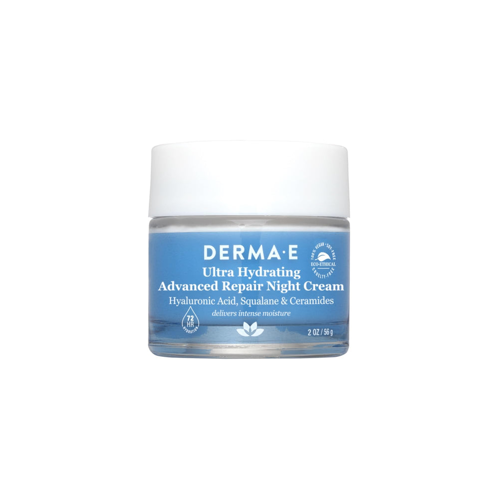 Derma E Ultra Hydrating Night Cream bottle for overnight moisture