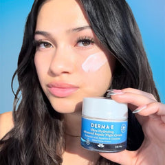Derma E cream highlights hyaluronic acid for deep hydration