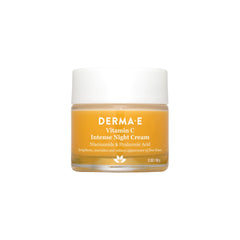 DERMA E crema de noche con vitamina C, botella para cuidado nocturno.