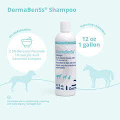 DermaBenSs espuma suave para lavado diario de mascotas.